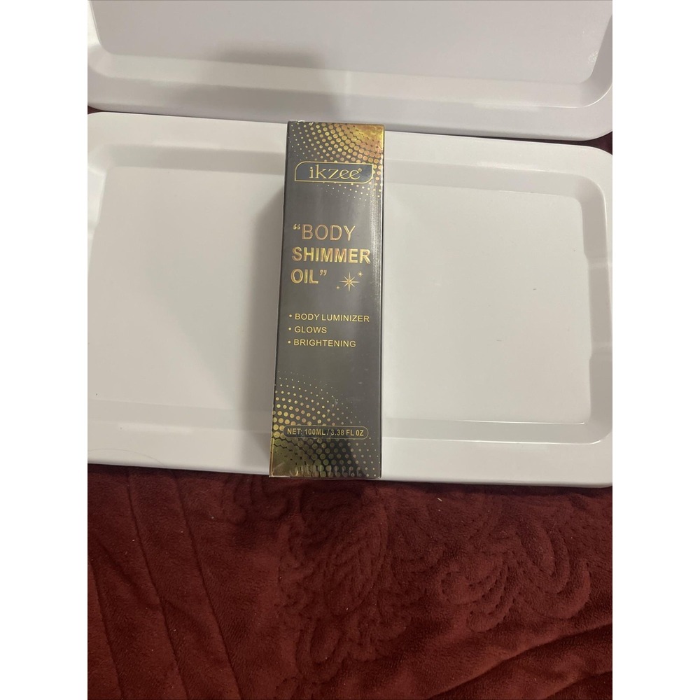 Ikzee Body Shimmer Oil 100ml 3.38oz Body Luminizer Glow Brightening Gold 03